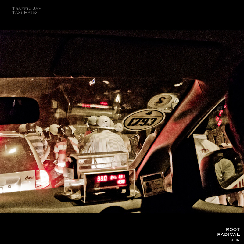 traffic-jam-taxi-hanoi Sitting in a taxi and seeing the typical traffic jam of Hanoi