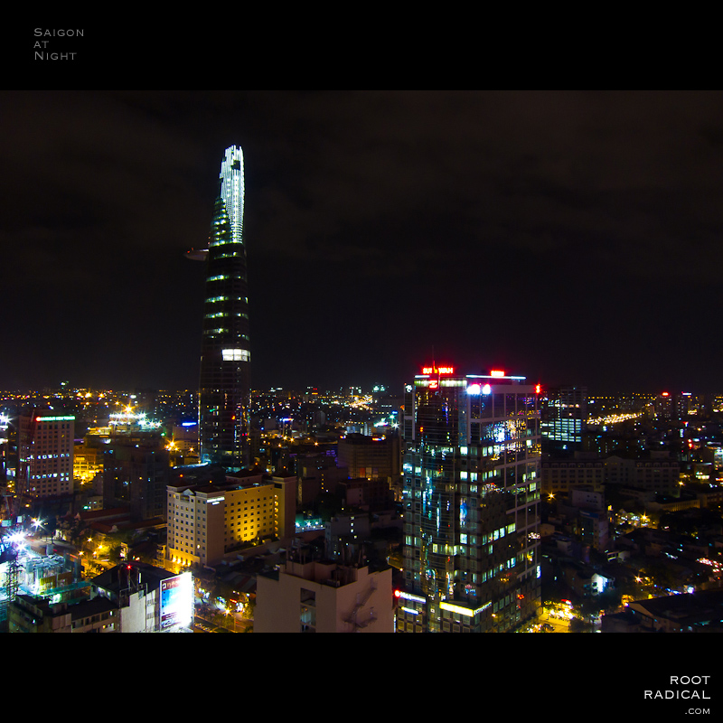 Saigon-skyline-at-night Night-photo of Saigons skyline.